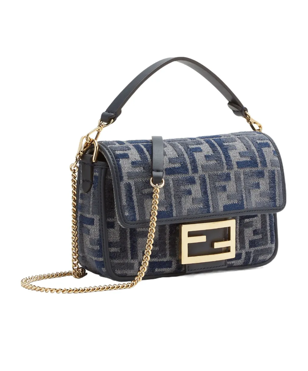 Dark Blue Ff Chenille Bag