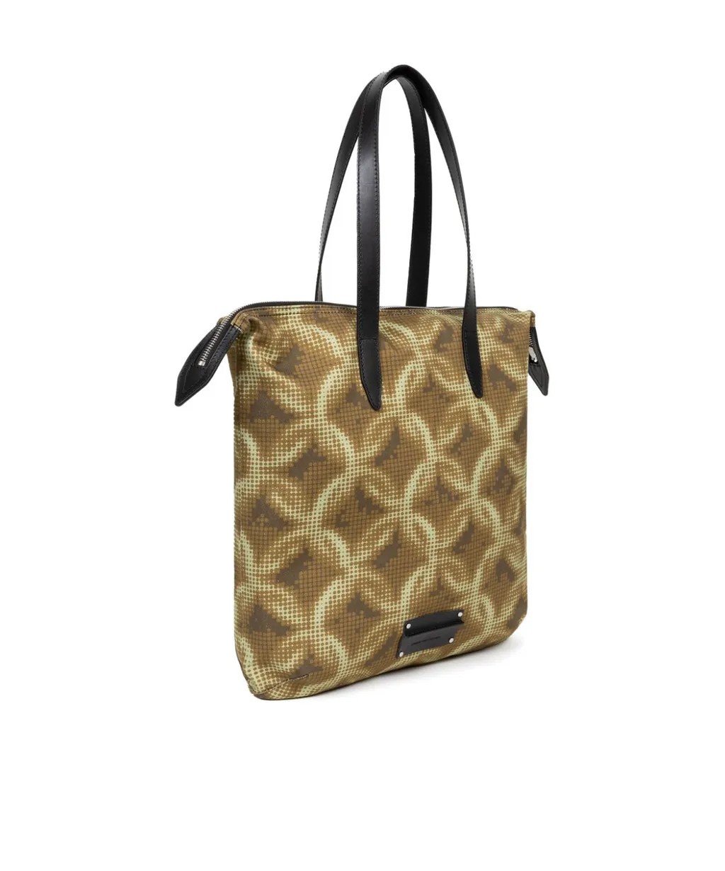 Chain-Print Cotton Tote Bag