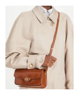 Tory Burch Robinson Spazzolato Rectangular Shoulder Bag