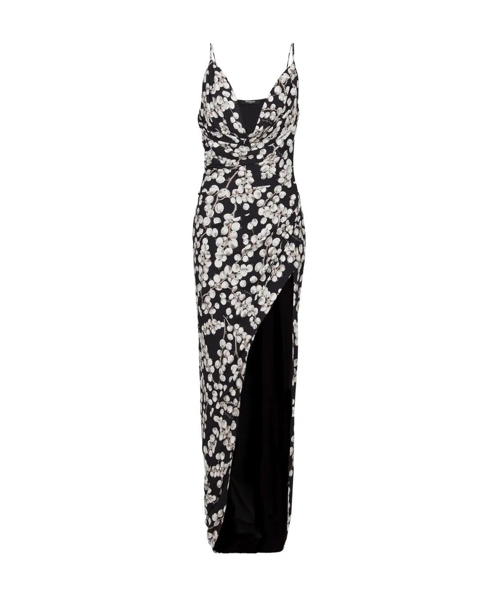 Long Dress With Redcurrant Print