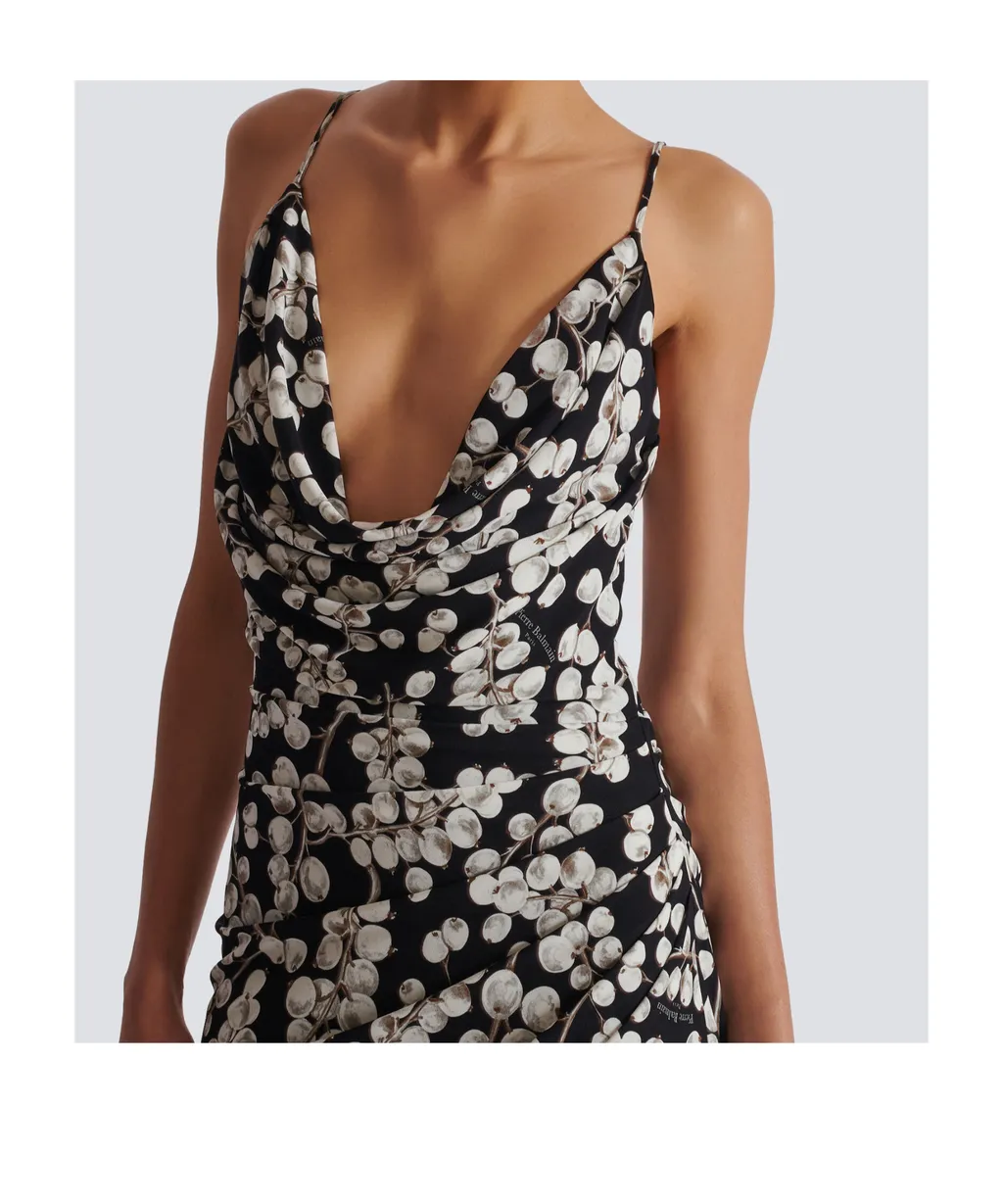 Long Dress With Redcurrant Print