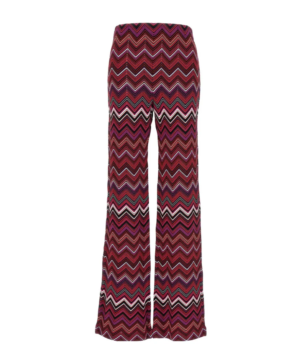 Missoni Zigzag High-Waist Straight-Leg Trousers