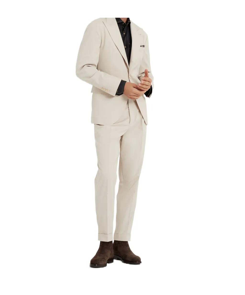 Brunello Cucinelli Single-Breasted Gabardine Suit