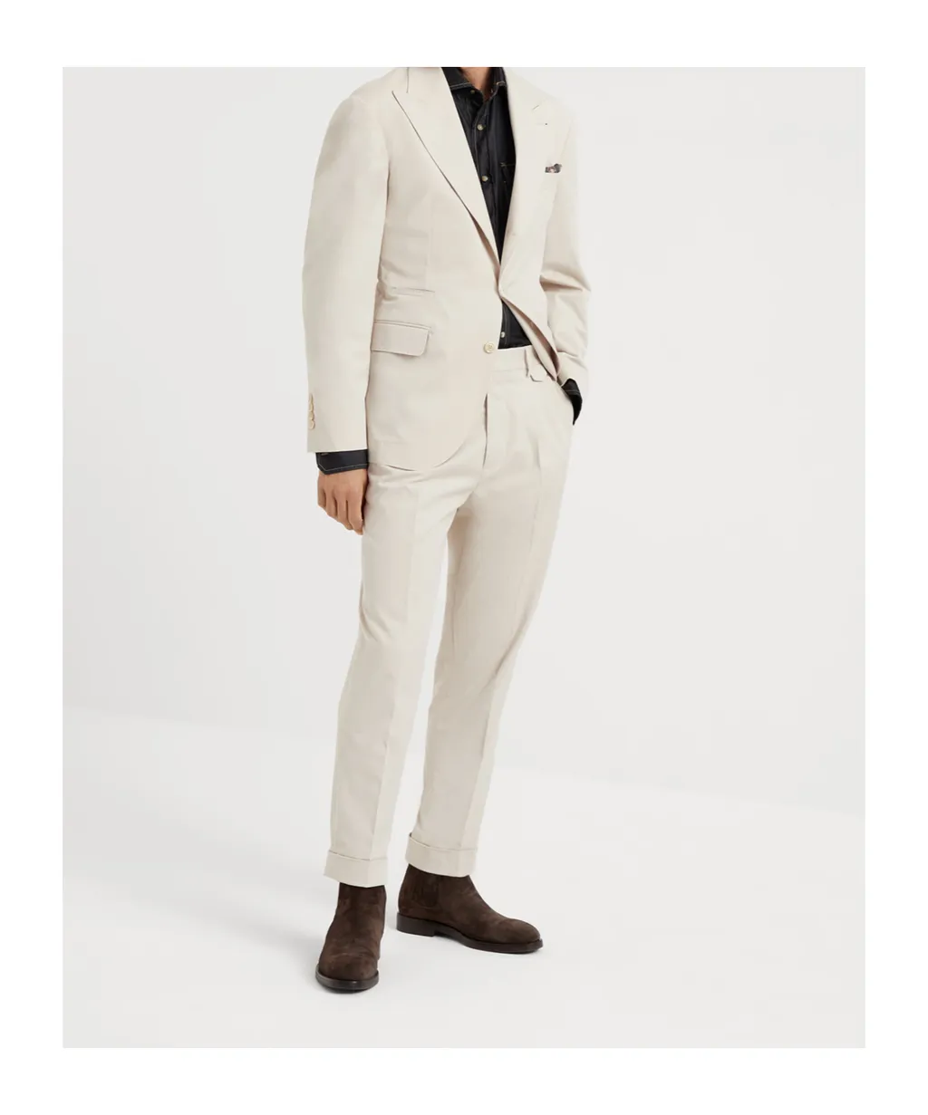 Brunello Cucinelli Single-Breasted Gabardine Suit