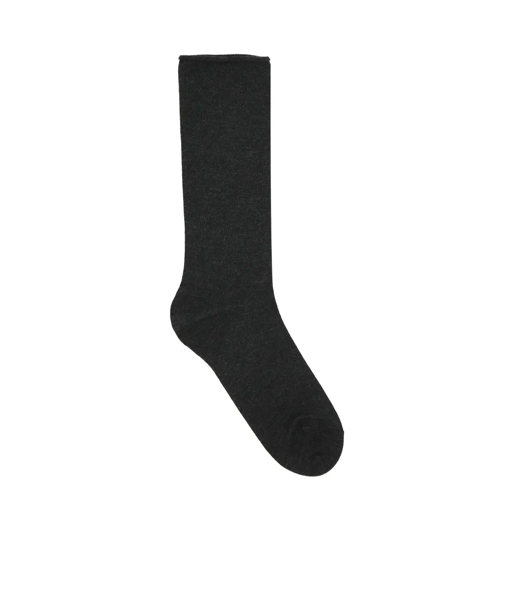 Brunello Cucinelli Fine-Knitted Rolled Trim Socks