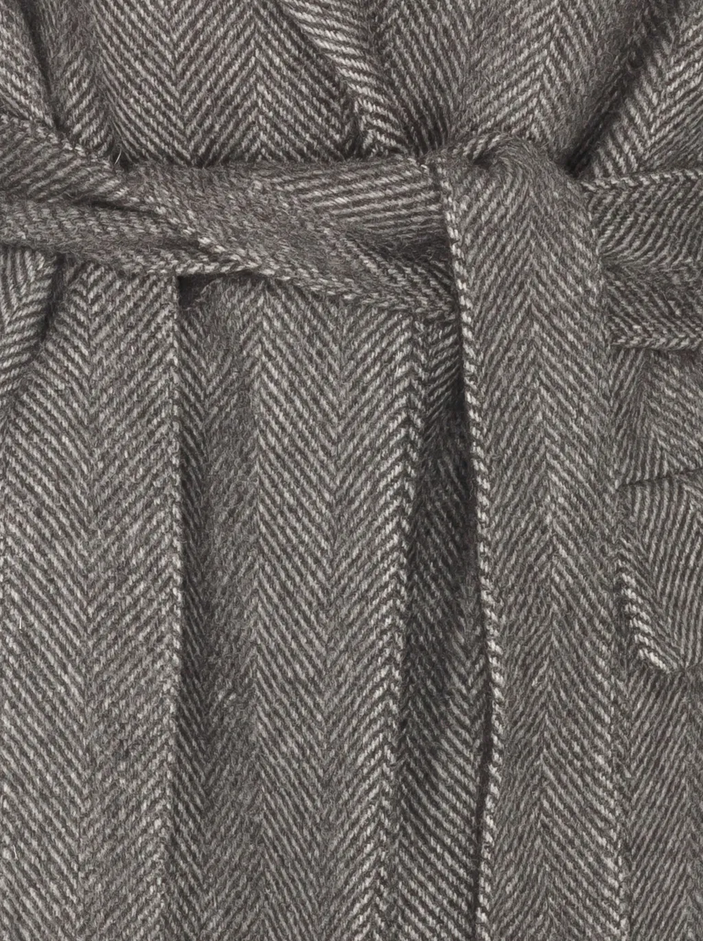 Monili Chain-Embellished Chevron Coat
