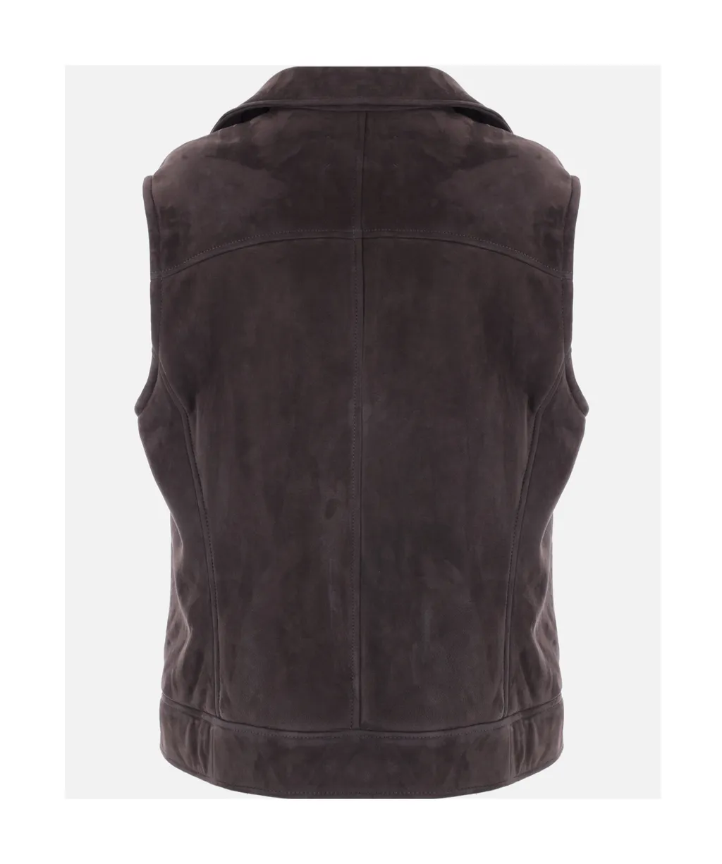 Brunello Cucinelli Zip-Up Biker Gilet