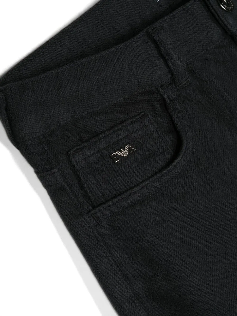 Emporio Armani Kids Logo Plaque Tapered Trousers