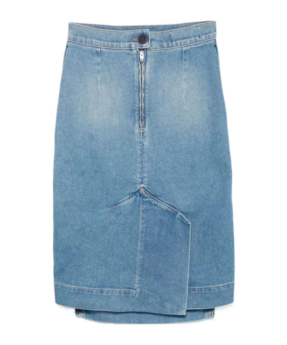 Vivienne Westwood Orb Logo Embroidered Asymmetric Skirt