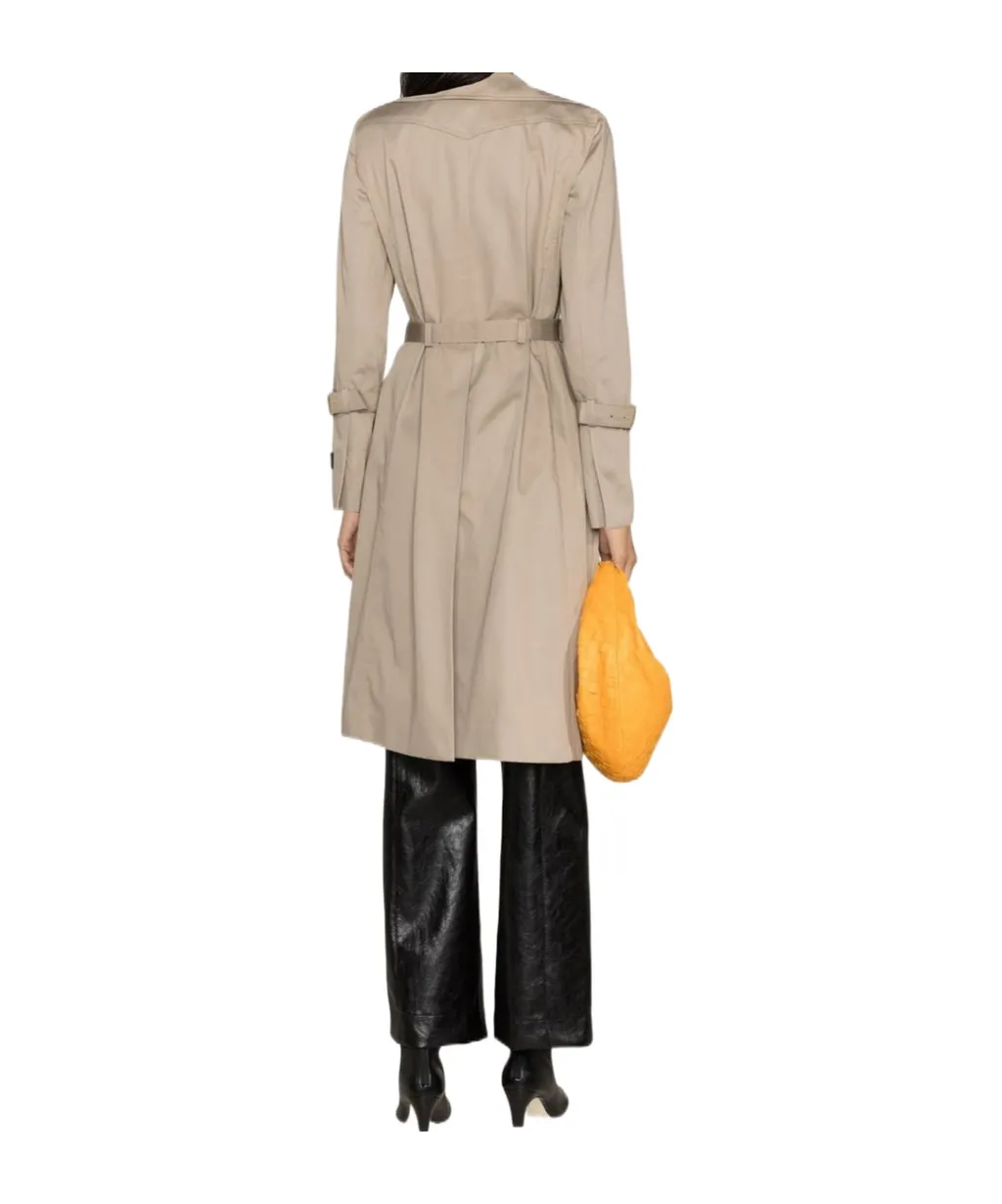Patou Mid Length Single-Breasted Trench Coat