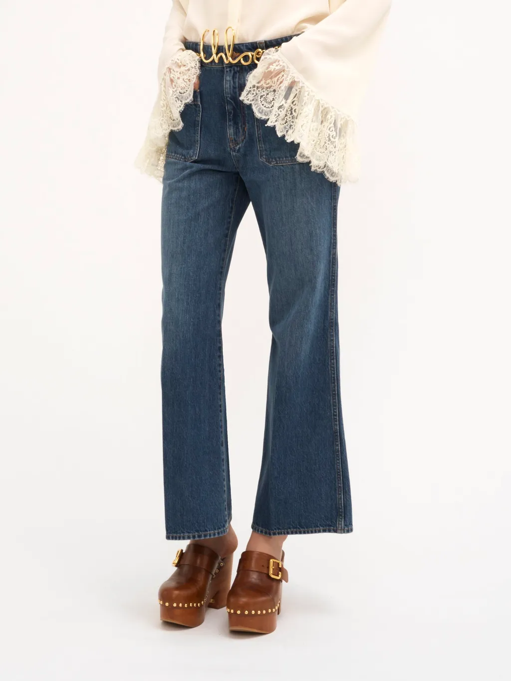 Chloé Cropped Bootcut Jeans