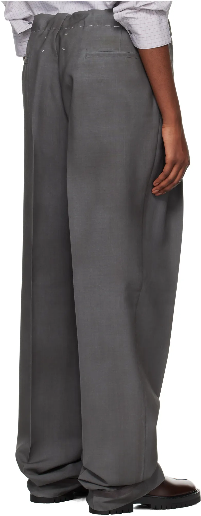 Maison Margiela Drawstring Straight-Leg Trousers