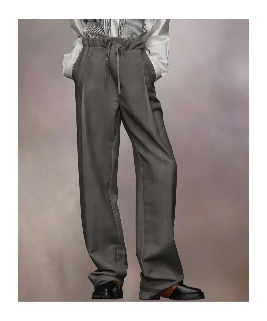 Maison Margiela Drawstring Straight-Leg Trousers
