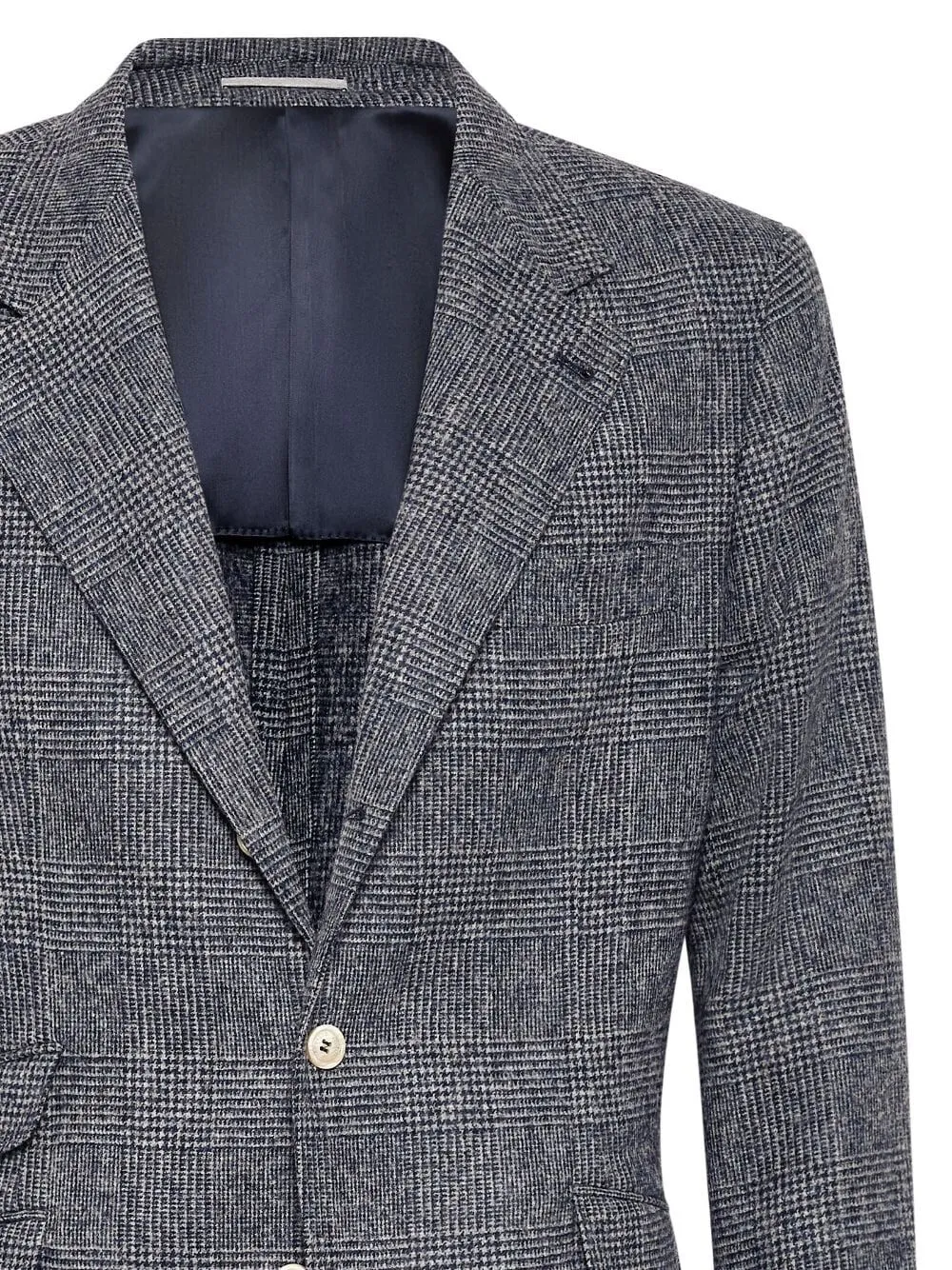 Single-Breasted Checked Blazer