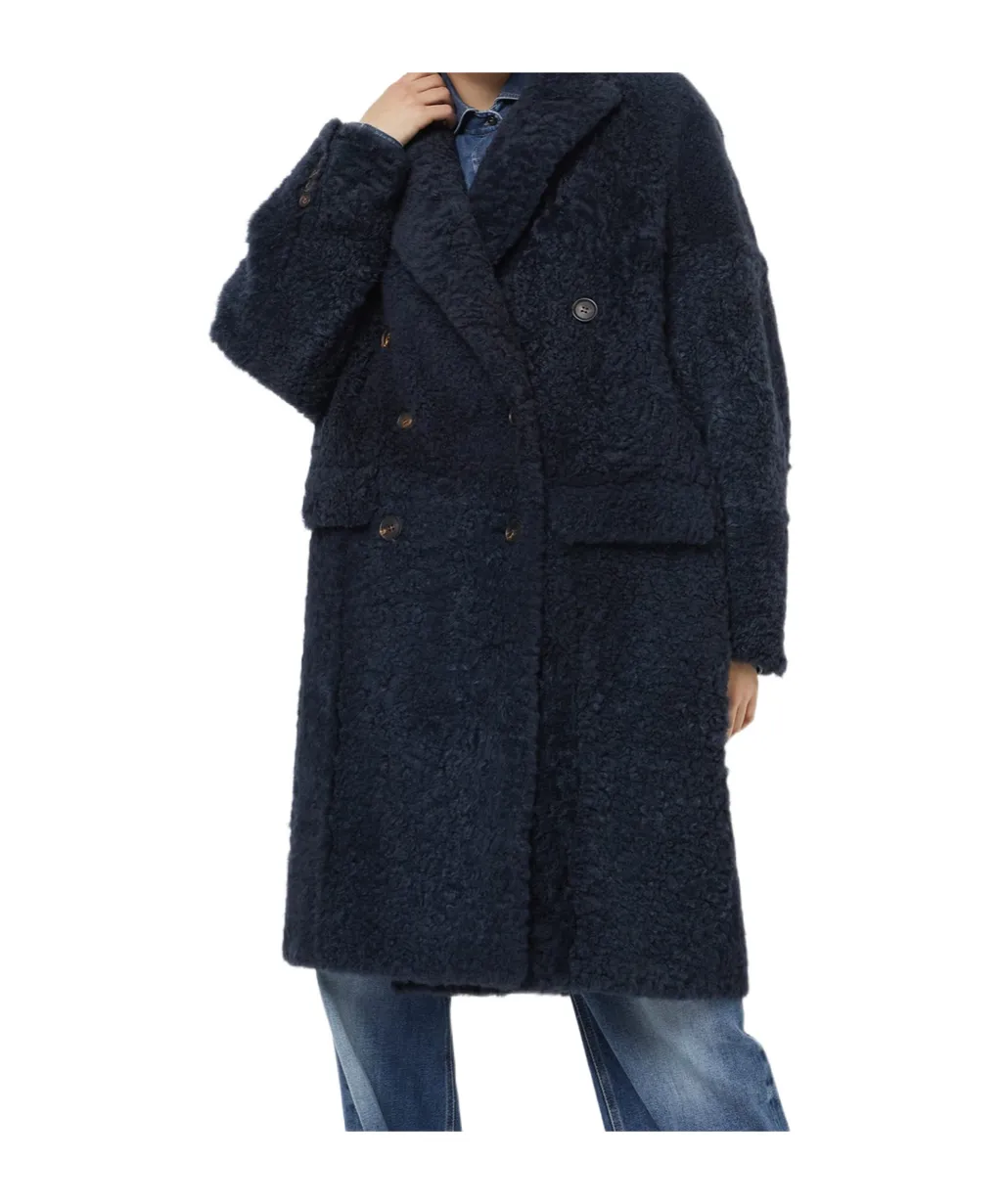 Brunello Cucinelli Embellished Frosty-Effect Shearling Coat