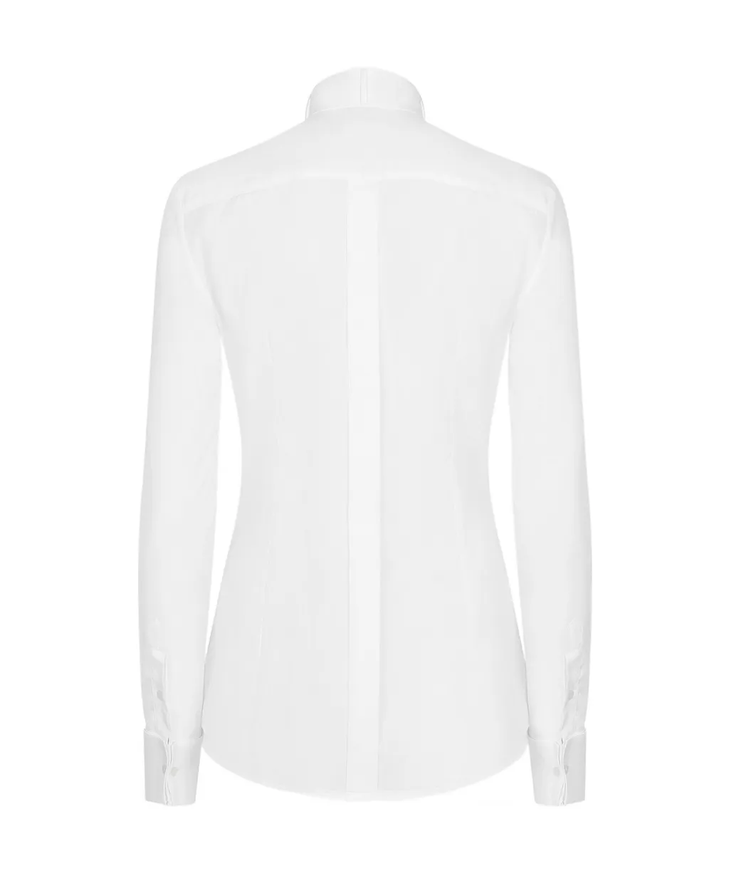 Dolce & Gabbana Piqué Front Poplin Shirt