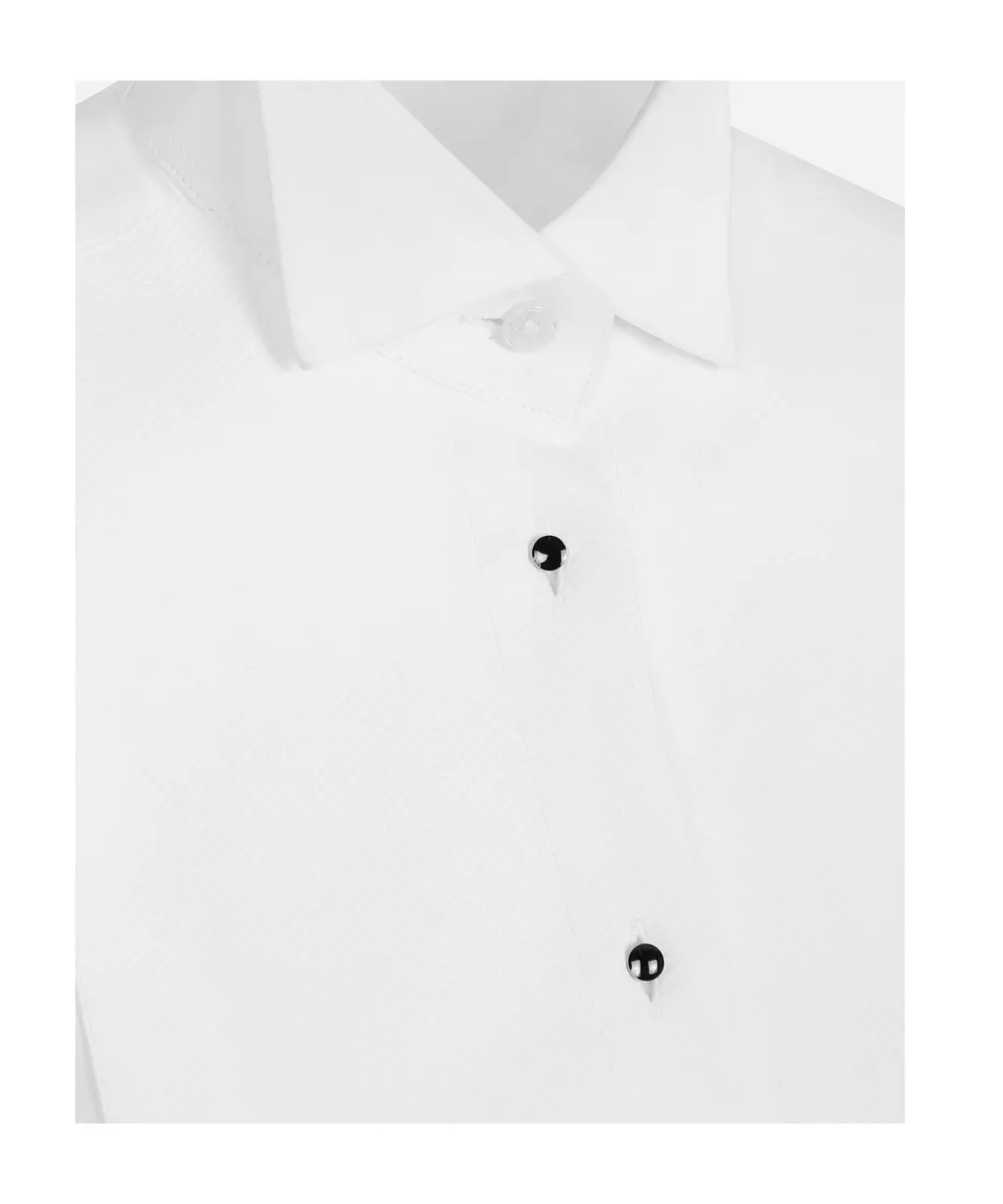 Dolce & Gabbana Piqué Front Poplin Shirt
