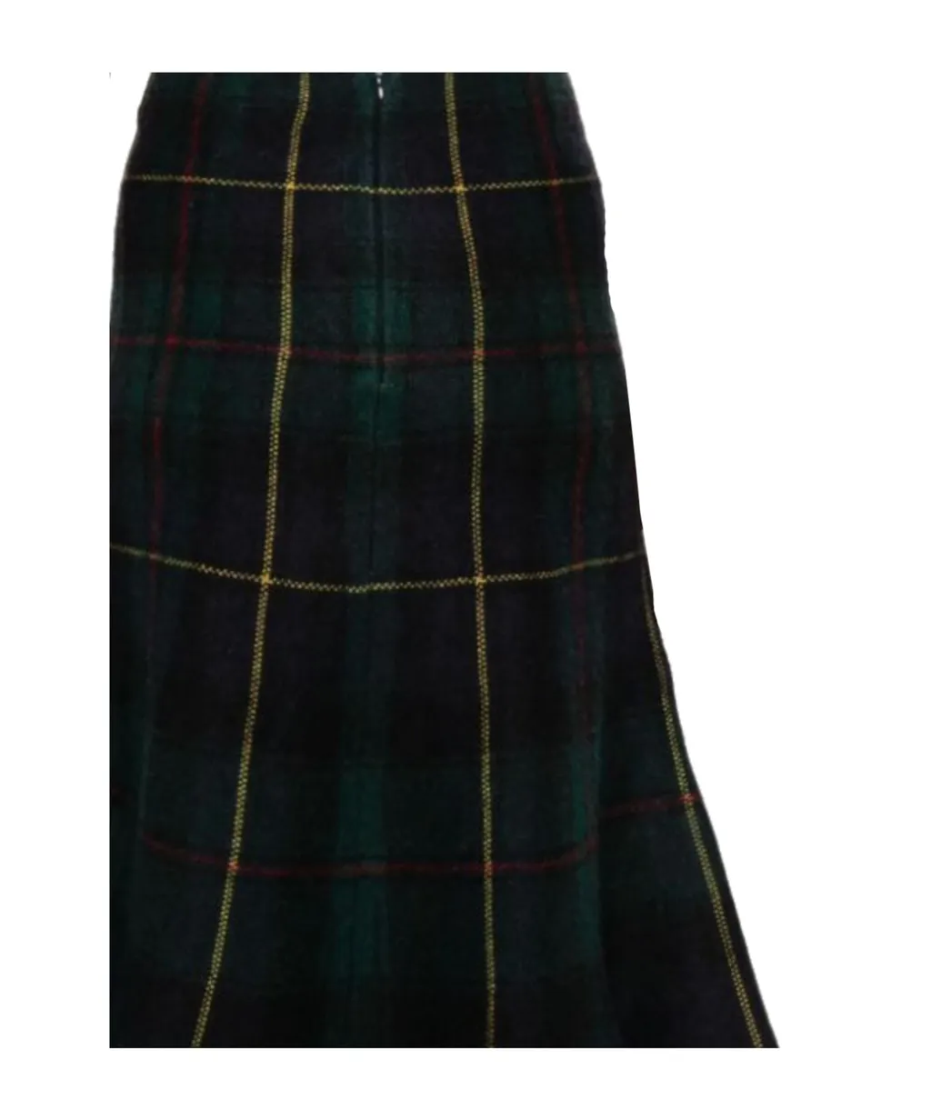 Plaid Flared Skirt