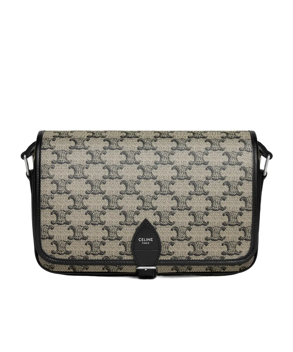 Small Folco Messenger In Triomphe Canvas And Calfskin