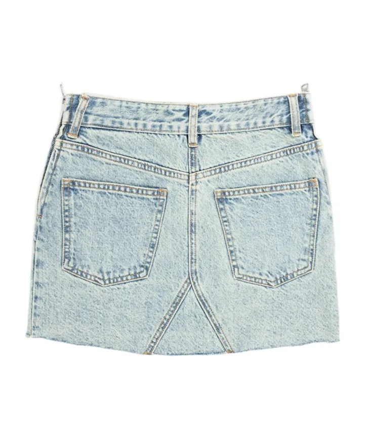 Faded Stitching Denim Shorts