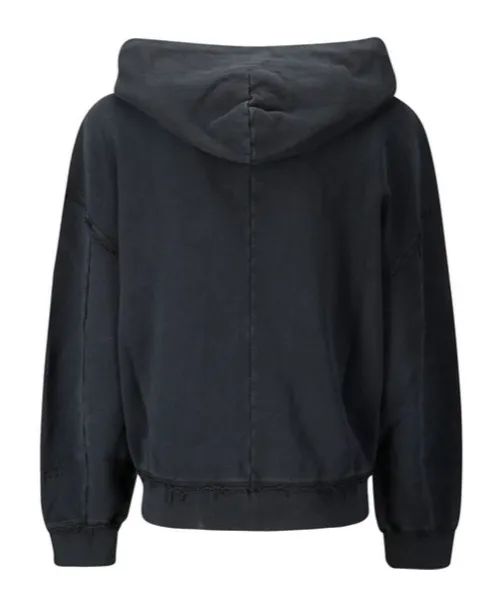 Mm6 Maison Margiela Distressed Zip-Up Hoodie