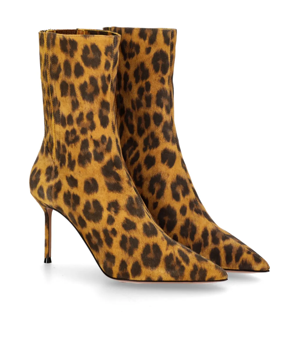 Aquazzura Leopard Printed Anckle Boots