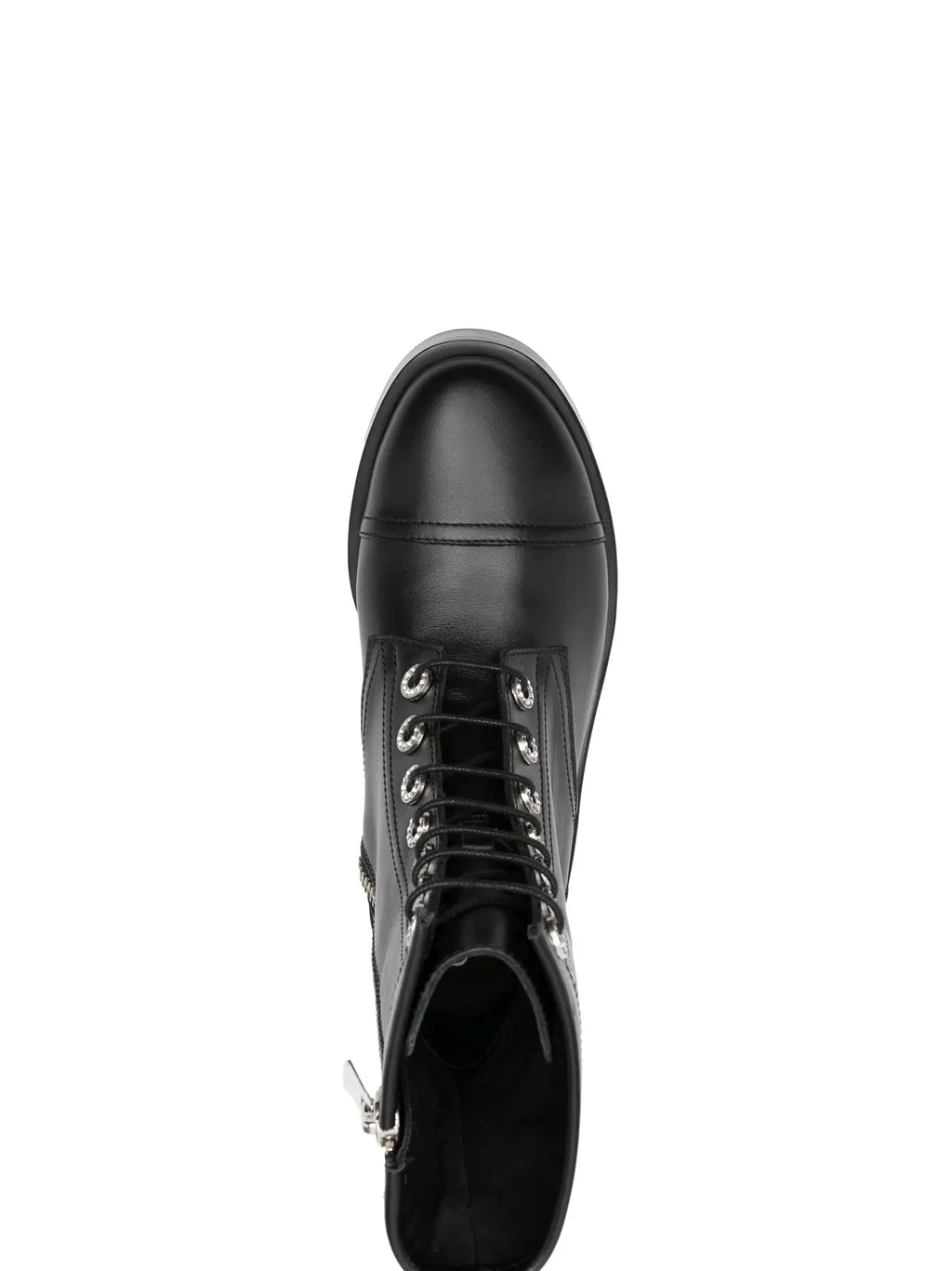 Casadei Round Toe Zipped Lace-Up Boots