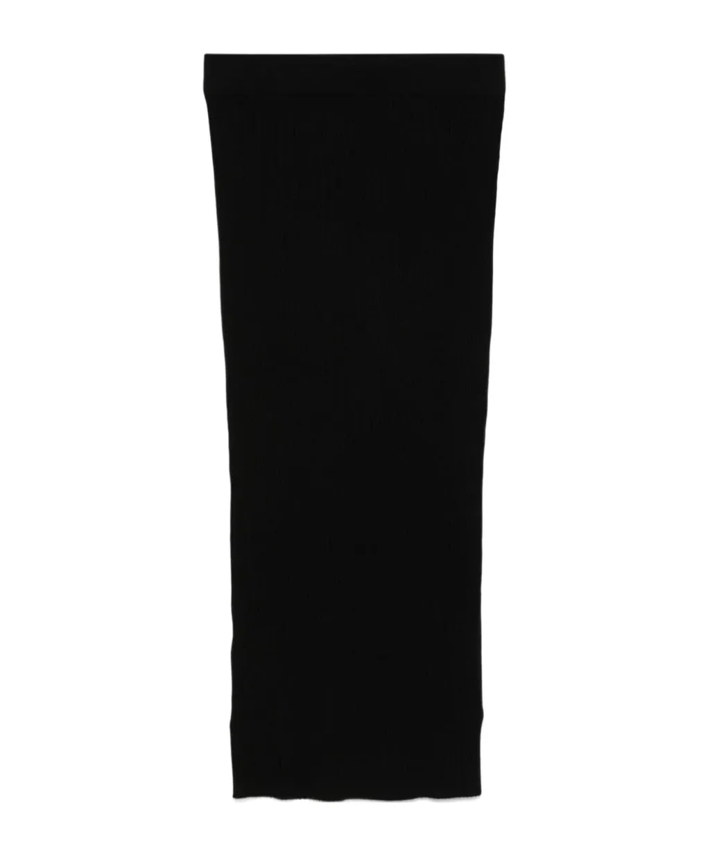 Ribbed-Knit Midi Skirt