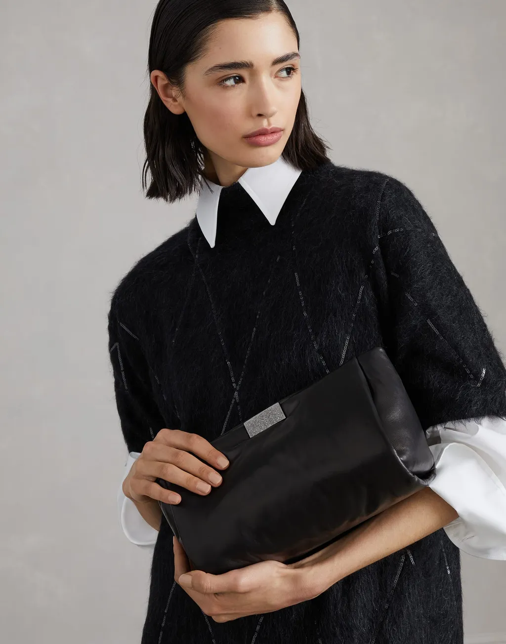 Brunello Cucinelli Magnetic Fastened Clutch Bag