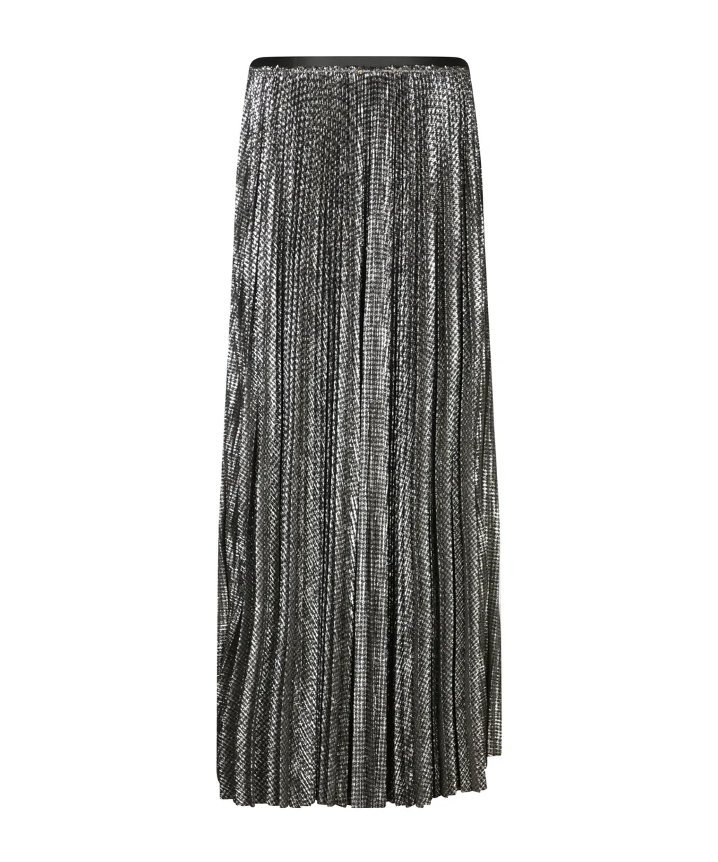 Black Laminated Soleil Long Skirt