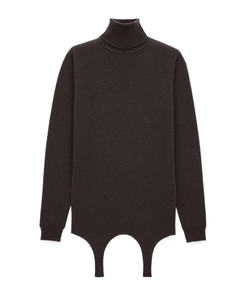 Saint Laurent Turtleneck Garter Jumper