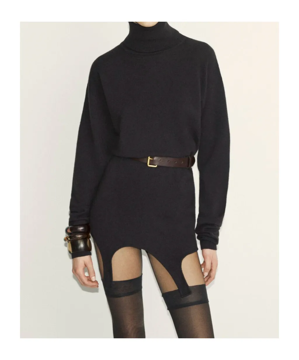 Saint Laurent Turtleneck Garter Jumper