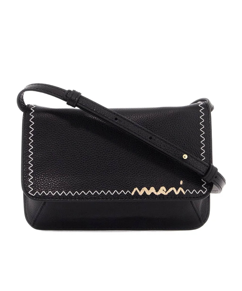 Marni Logo-Embroidered Straped Mini Bag