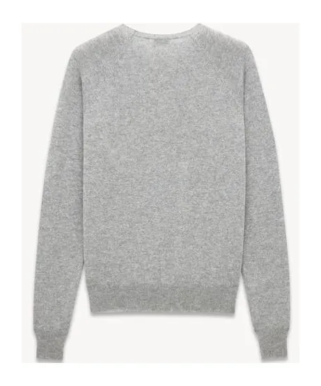 Saint Laurent Logo Embroidered Crewneck Sweatshirt