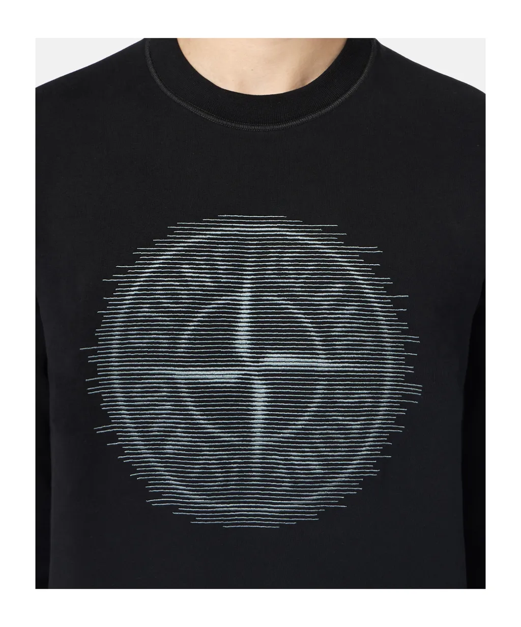 Stone Island Optical Three Embroidered Sweatshirt