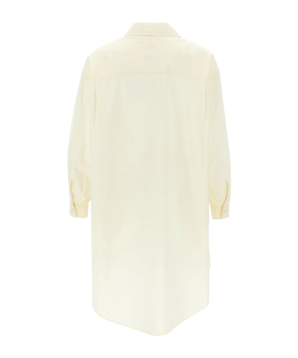 Mm6 Maison Margiela Logo Print Shirt Dress