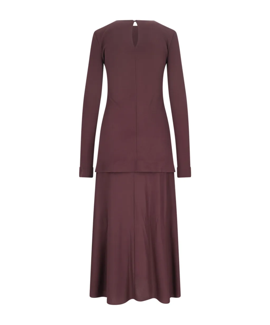 Jil Sander Crew-Neck Crepe Dress