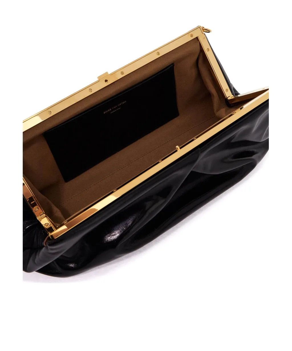 Dries Van Noten Logo Embossed Large Clutch Bag