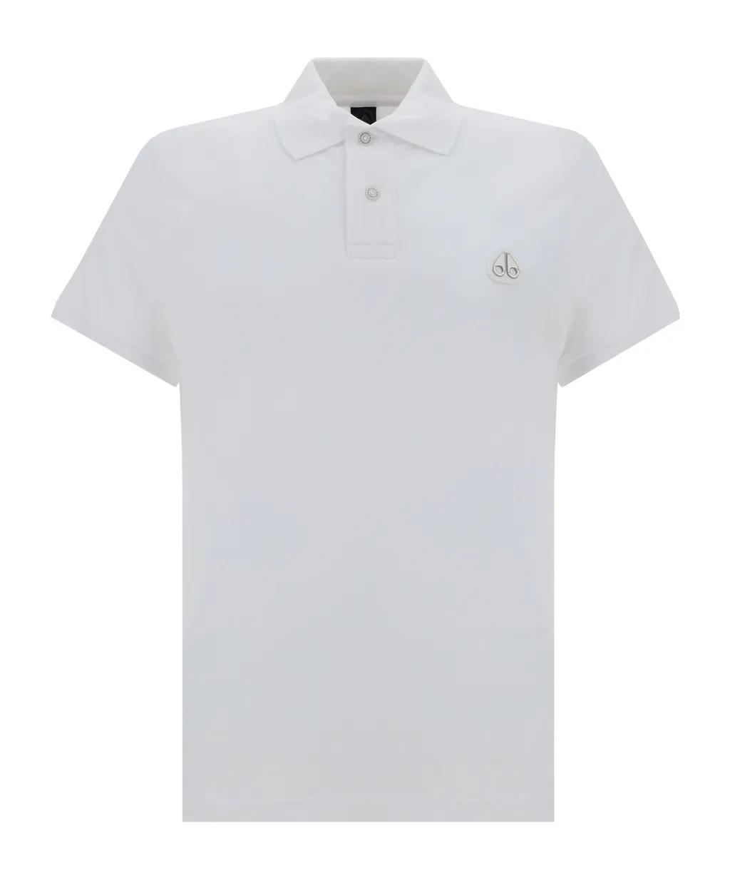Moose Knuckles Logo Plaque Short-Sleeve Polo Shirt