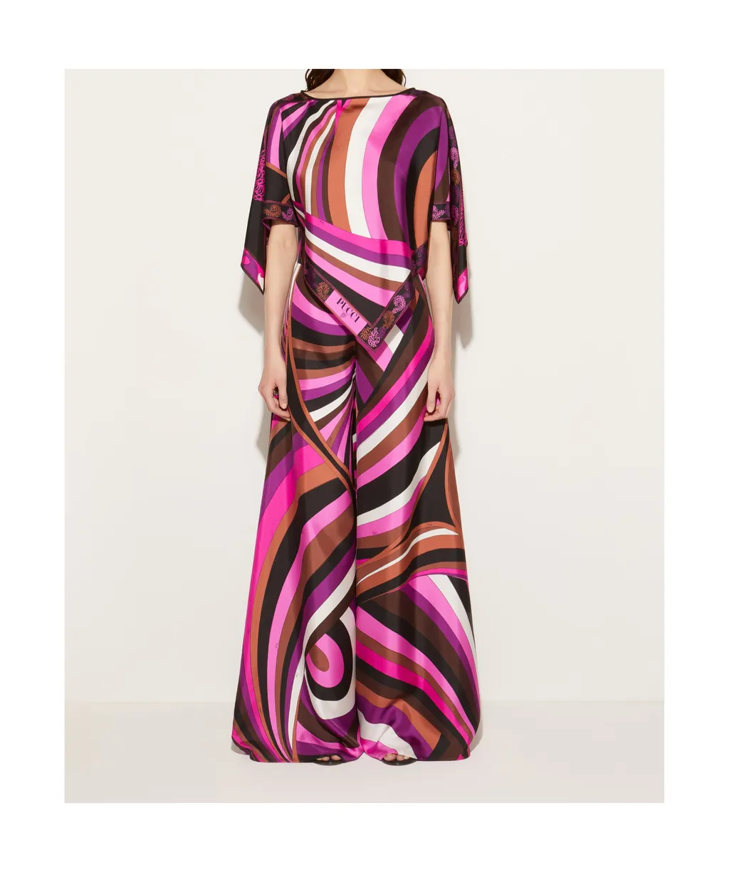 Emilio Pucci Iride-Printed Wide-Leg Trousers