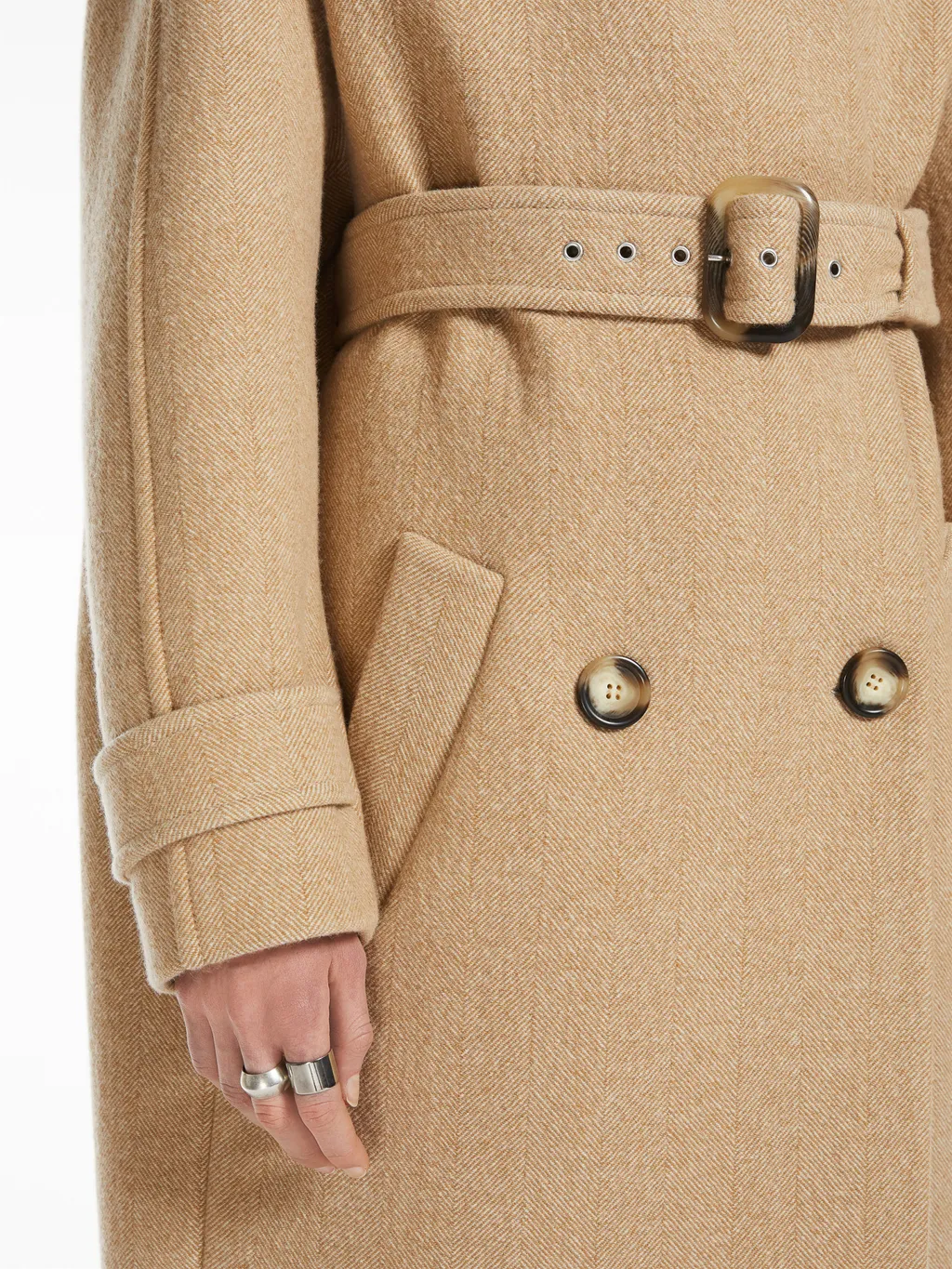 Sportmax Adatti Double-Breasted Belted Coat