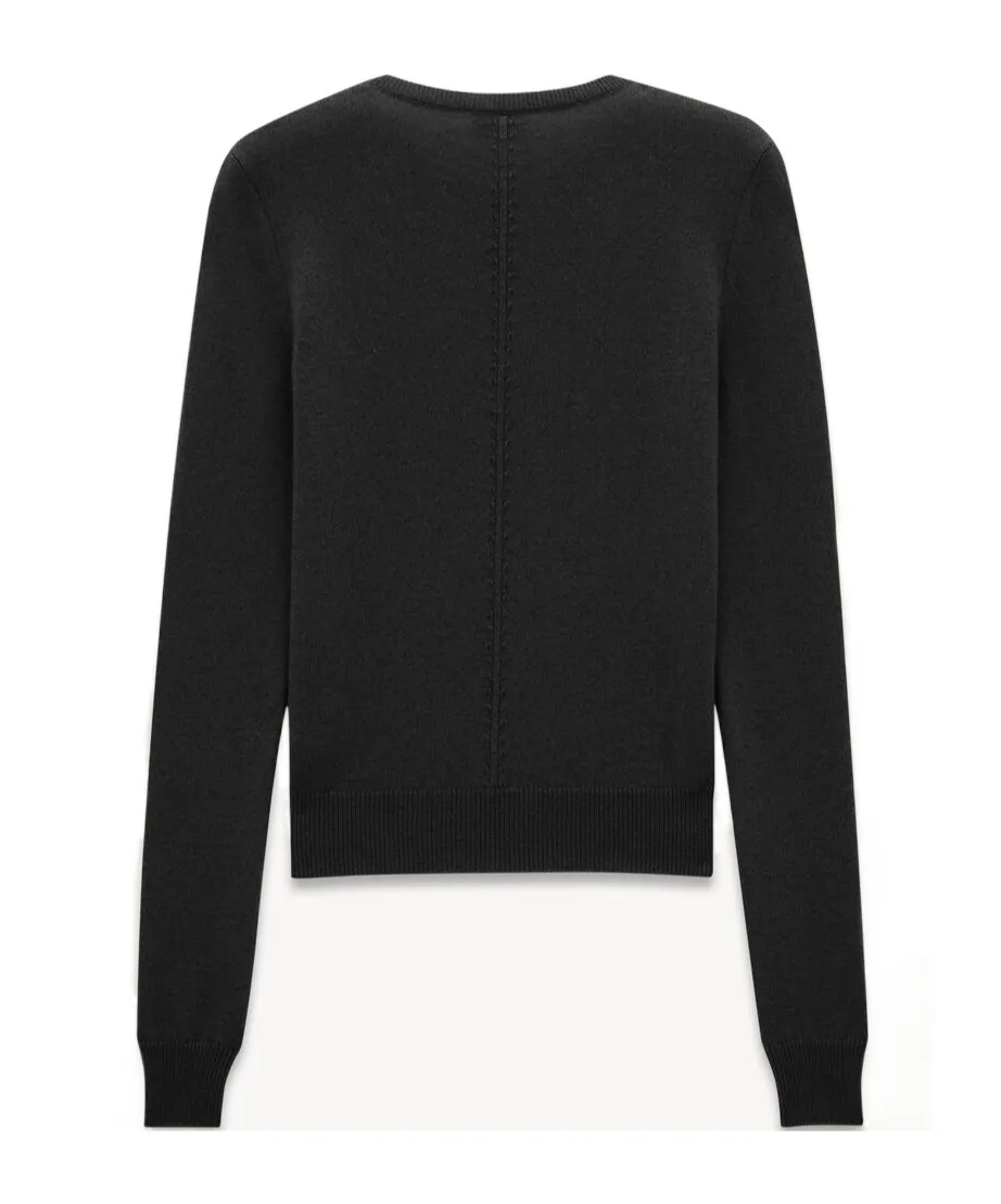Saint Laurent Openwork Crewneck Jumper