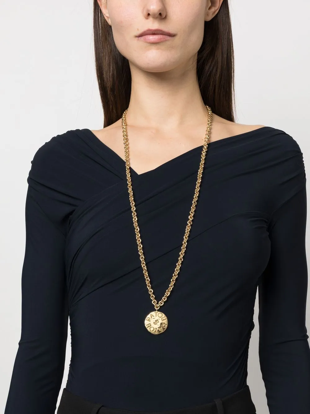 Patou Logo Engraved Necklace