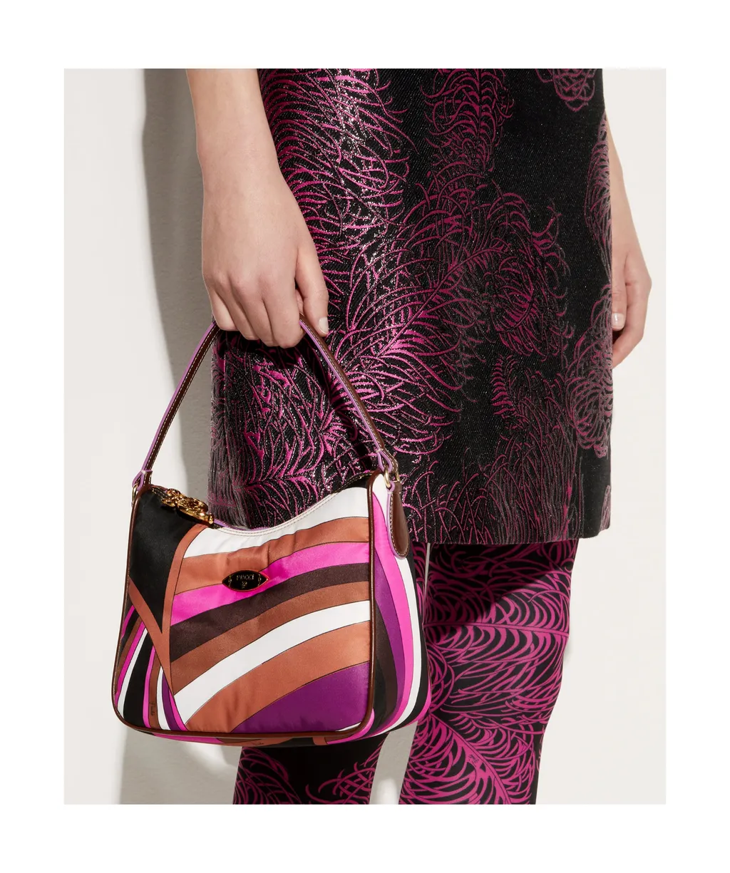 Emilio Pucci Yummy Logo-Plaque Zipped Shoulder Bag