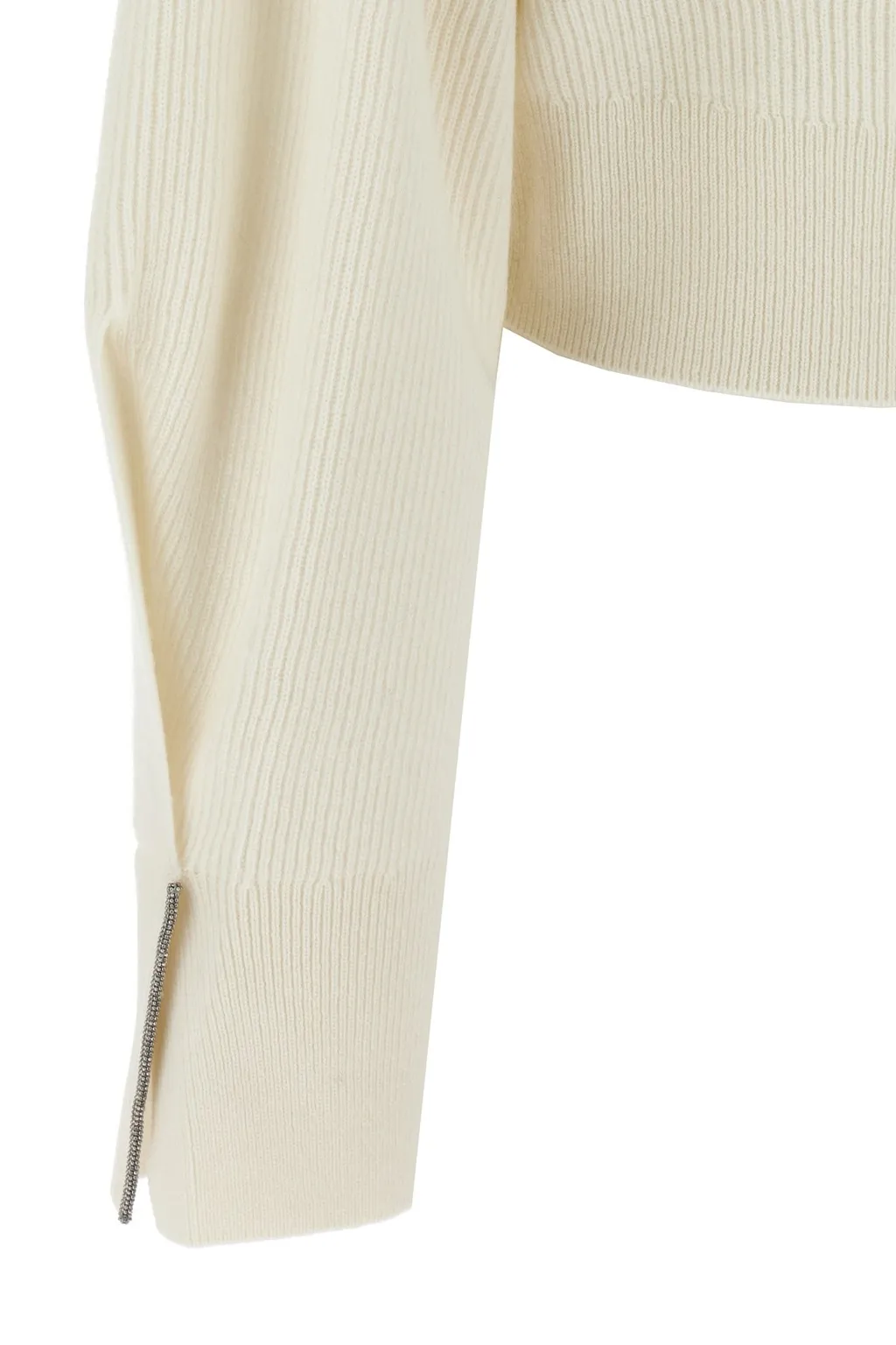 Brunello Cucinelli Monile Embellished Ribbed Jumper