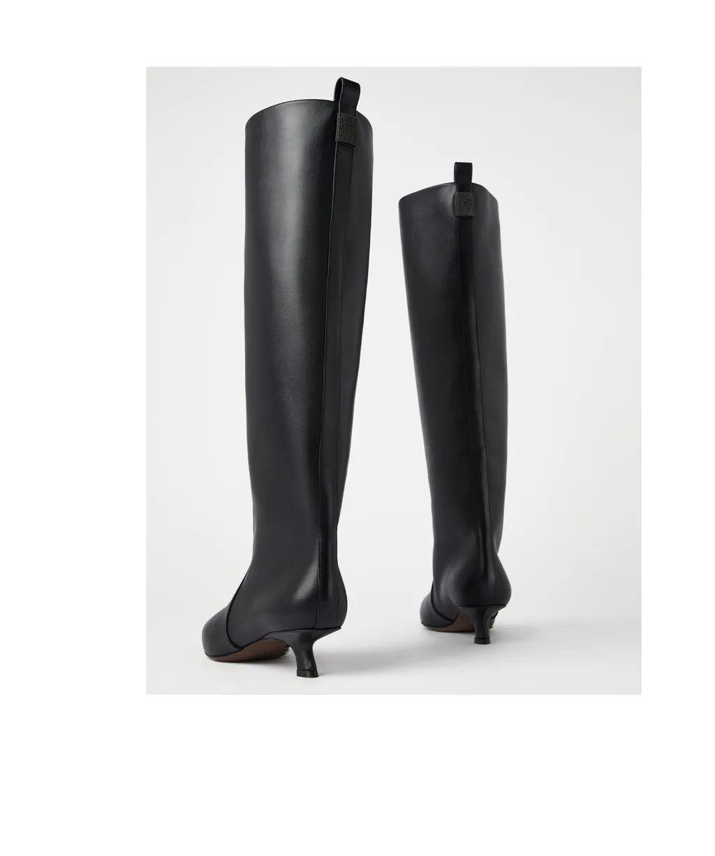 Brunello Cucinelli Pointed-Toe Knee-High Boots