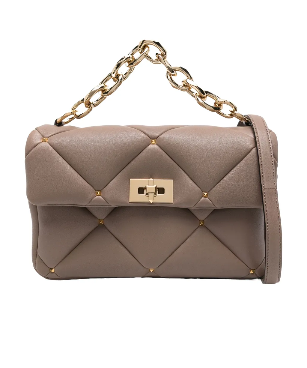 Valentino Garavani Roman Stud Foldover Top Shoulder Bag