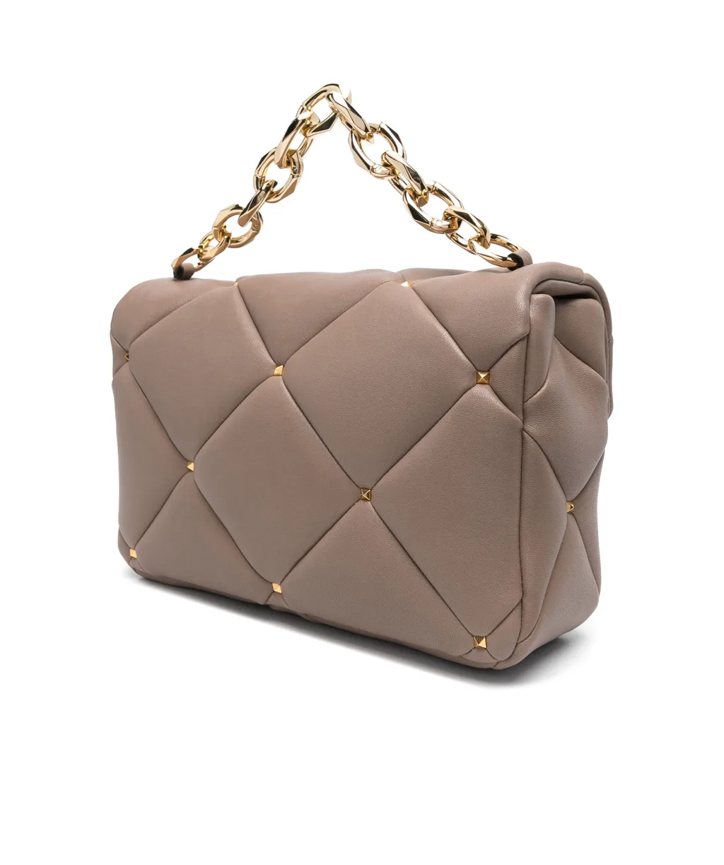 Valentino Garavani Roman Stud Foldover Top Shoulder Bag
