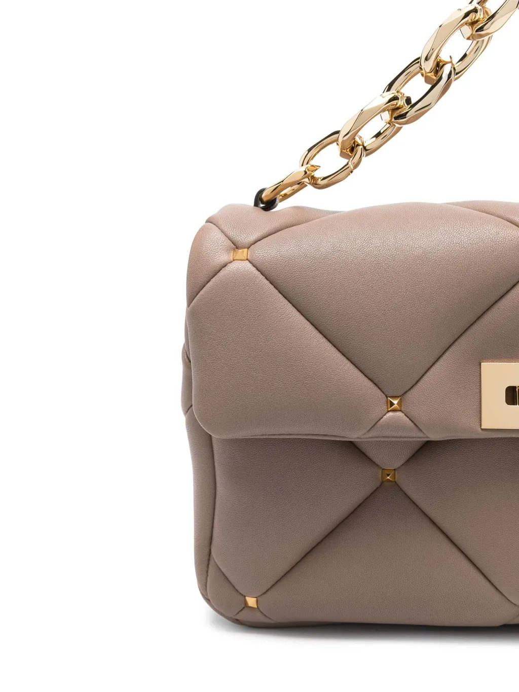 Valentino Garavani Roman Stud Foldover Top Shoulder Bag