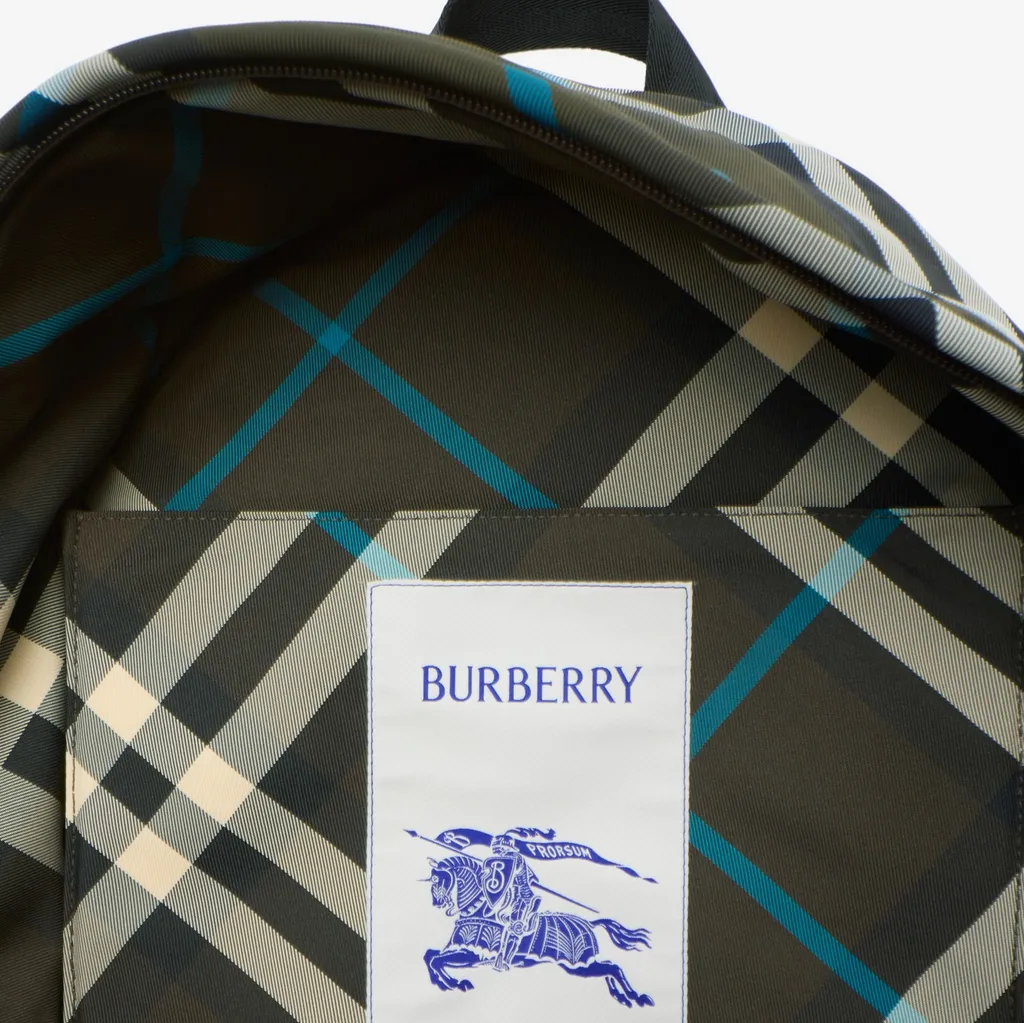 Burberry Shield Checked Zipped Backpack